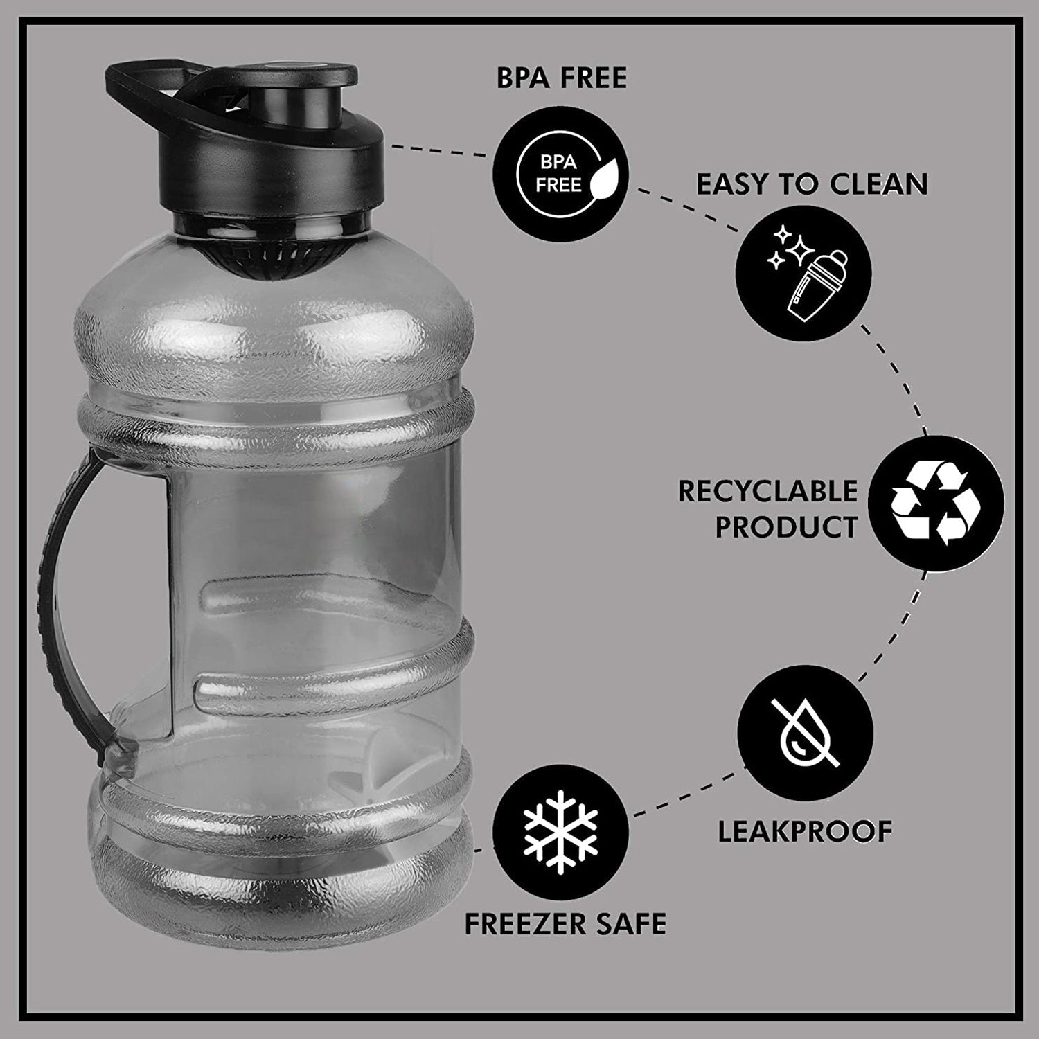 4828 Sports Gym 1.5 Liters Gallon Water Bottle with Mixer and Strainer 4828 Sports Gym 1.5 Liters Gallon Water Bottle with Mixer and Strainer